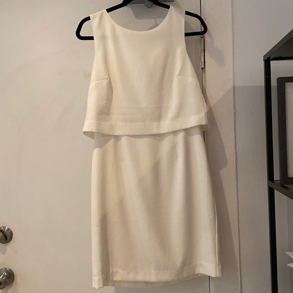 Banana Republic White Layered Dress